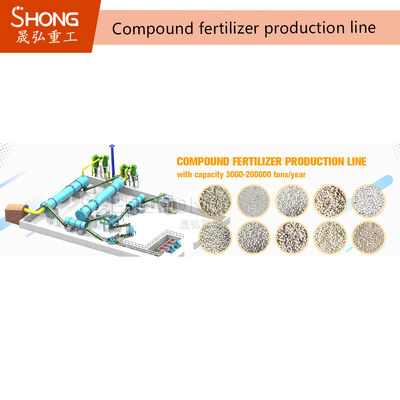 Барабанный гранулятор 380 В для линии производства NPK удобрений 1-50 т/ч